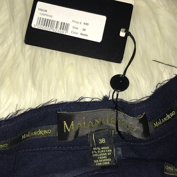 NEW Malandrino Black Label Wool Trouser Pants - Picture 4 of 7